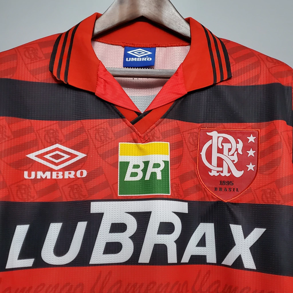 Camisa Retrô Flamengo 1995 Umbro Clássica Vermelha e Preta - Imagem 3