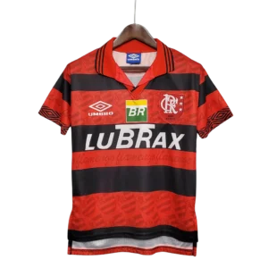 Camisa Retrô Flamengo 1995 Umbro Clássica Vermelha e Preta