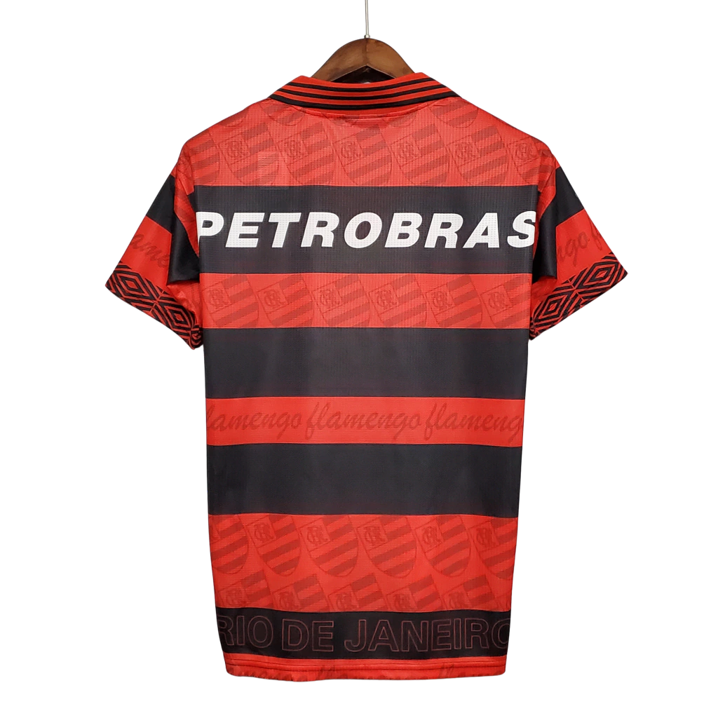 Camisa Retrô Flamengo 1995 Umbro Clássica Vermelha e Preta - Imagem 4